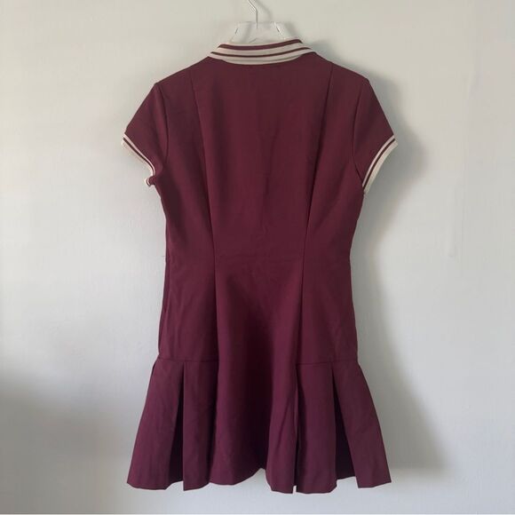 ⭕️ ZARA Dress Mini Tennis Old Money Burgundy - Picture 5 of 5